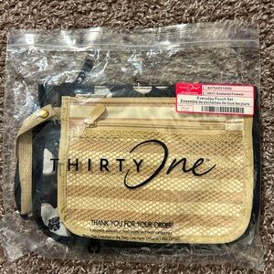 Everyday Pouch Set. 2 pouches. Pattern - Scattered Flowers